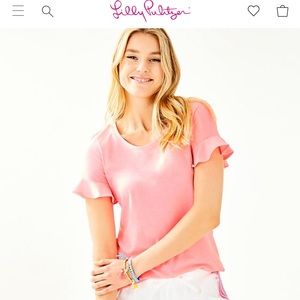 Lily Pulitzer Sorella Top in color Capri Coral 💗